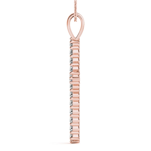 18K Rose Gold 1 ct tw Fashion Diamond Pendant
