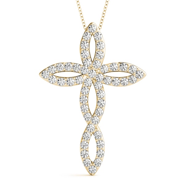 18K Yellow Gold 1 ct tw Fashion Diamond Pendant