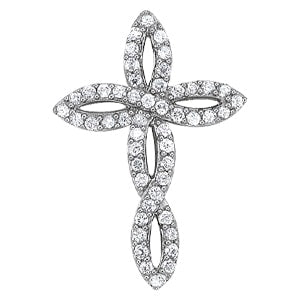 18K White Gold 1 ct tw Fashion Diamond Pendant