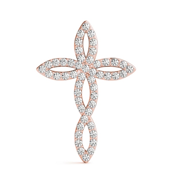 14K Rose Gold 1 ct tw Fashion Diamond Pendant