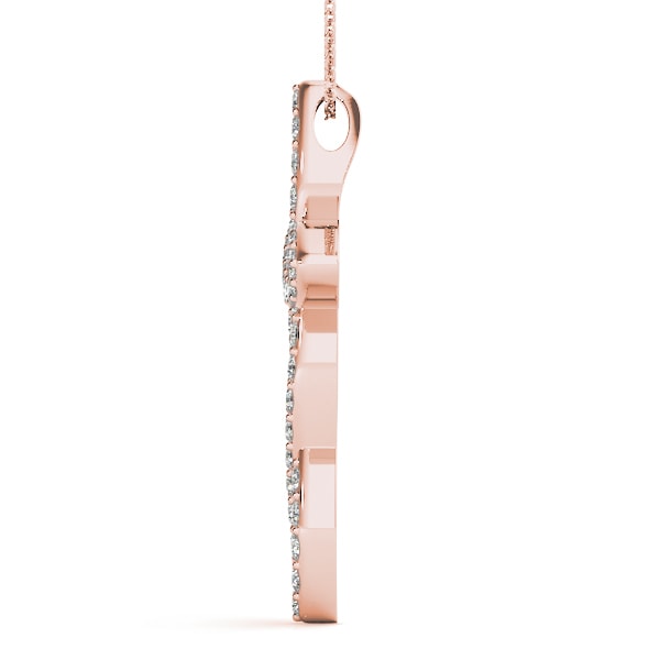 14K Rose Gold 1 ct tw Fashion Diamond Pendant