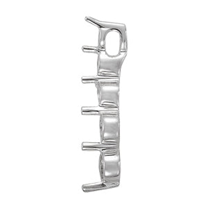 14K White Gold Round Diamond Journey Pendant