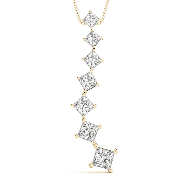 18K Yellow Gold 1 1/2 ct tw Fashion Diamond Pendant