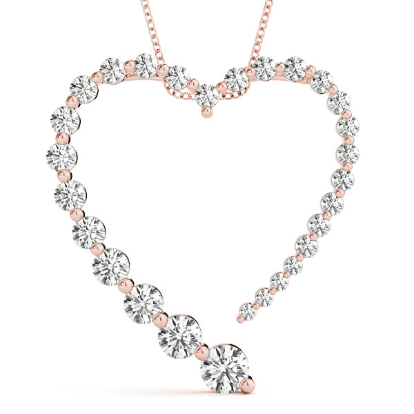 18K Rose Gold Diamond Journey Pendant