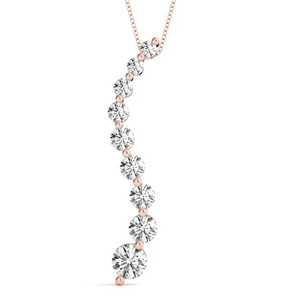 14K Rose Gold 1/4 ct tw Fashion Diamond Pendant