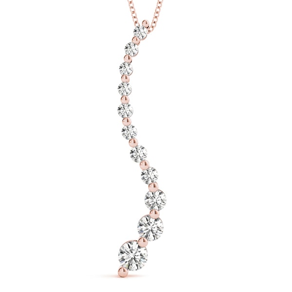 14K Rose Gold 1 ct tw Fashion Diamond Pendant
