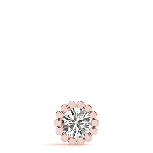 18K Rose Gold 1 ct tw Solitaire Diamond Pendant