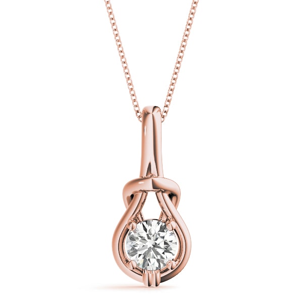 14K Rose Gold 1 ct tw Fashion Diamond Pendant