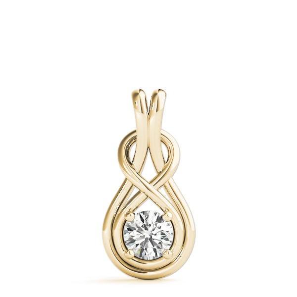 18K Yellow Gold 1/10 ct tw Fashion Diamond Pendant