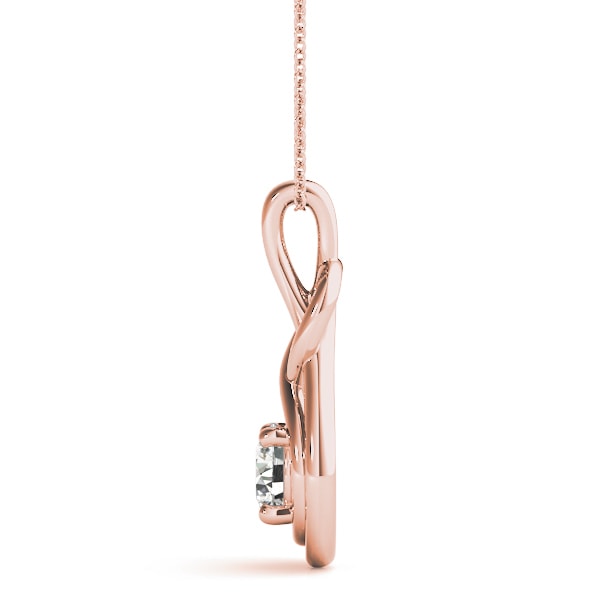 14K Rose Gold 1/10 ct tw Fashion Diamond Pendant