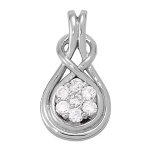 14K White Gold 1/2 ct tw Fashion Diamond Pendant