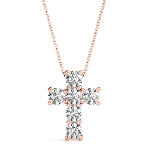 14K Rose Gold 1 ct tw Fashion Diamond Pendant