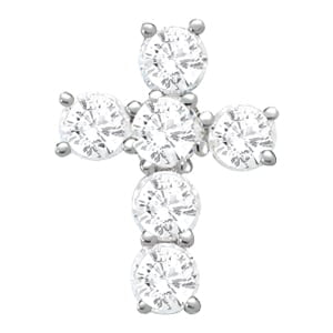 14K White Gold 1 ct tw Fashion Diamond Pendant