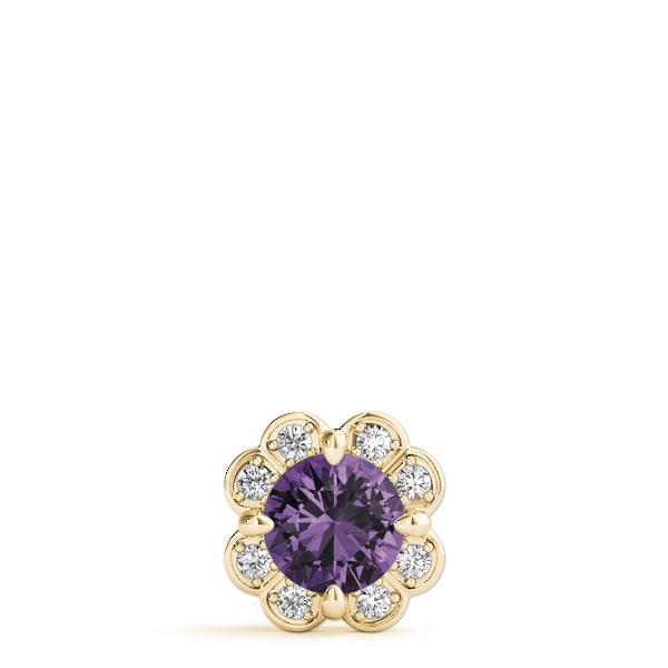 18K Yellow Gold 1 1/8 ct tw Halo Diamond Pendant
