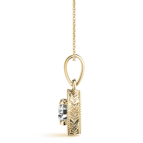 1ct Diamond Solitaire Pendant - 18K Yellow Gold