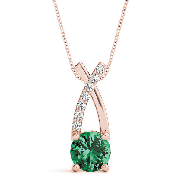 14K Rose Gold 1 ct tw Fashion Diamond Pendant