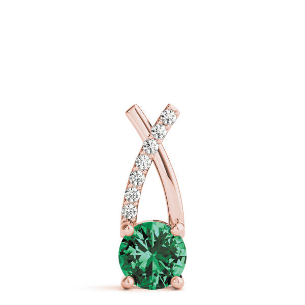 18K Rose Gold 1 ct tw Fashion Diamond Pendant