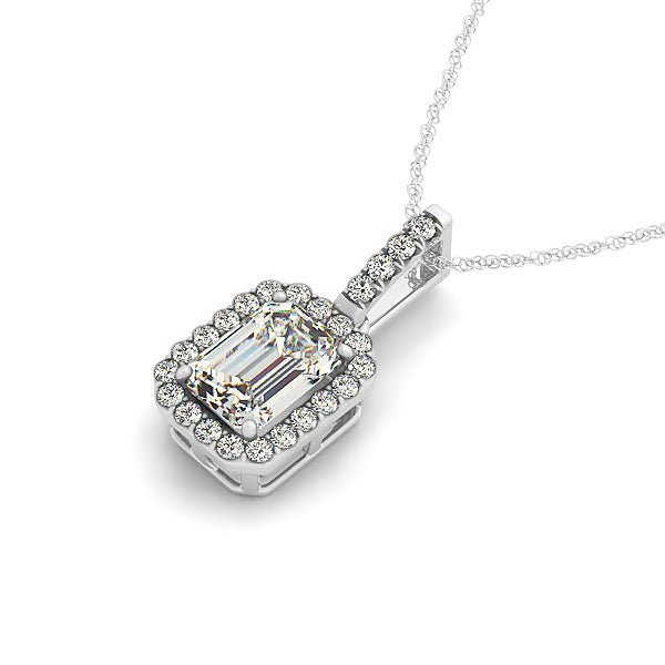 Multi-Diamond Round Halo Pendant