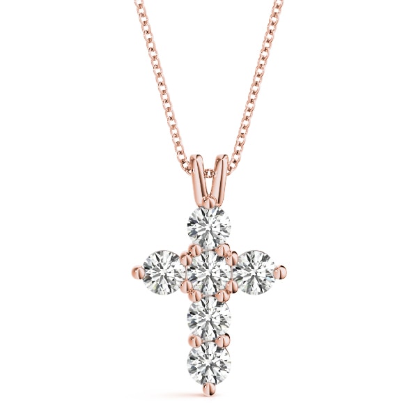 14K Rose Gold 1/2 ct tw Fashion Diamond Pendant