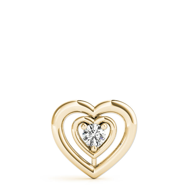 18K Yellow Gold Round Diamond Solitaire Pendant 0.5ct