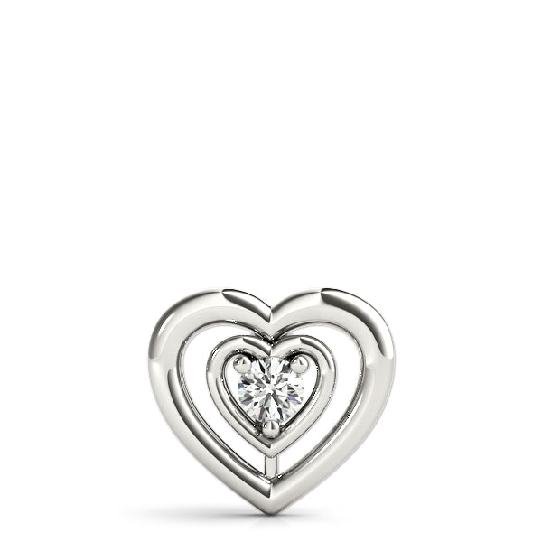 18K White Gold 1/2 CT Diamond Solitaire Pendant