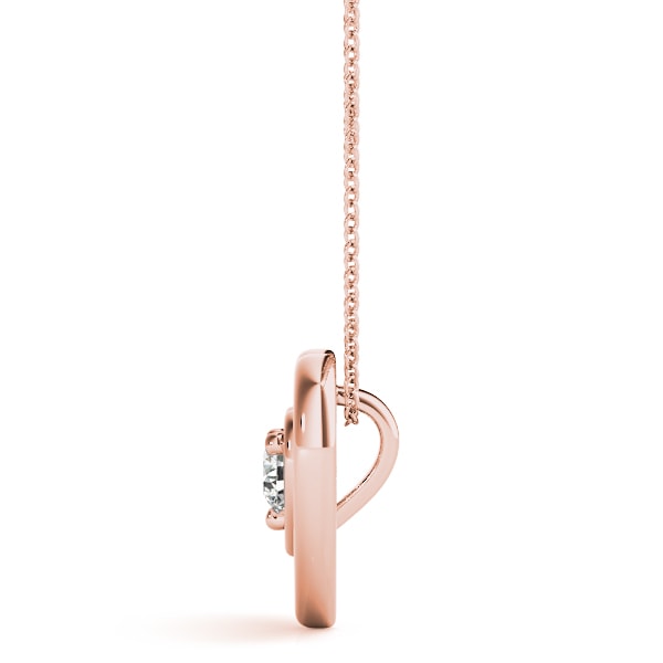 18K Rose Gold 1/2 ct tw Solitaire Diamond Pendant