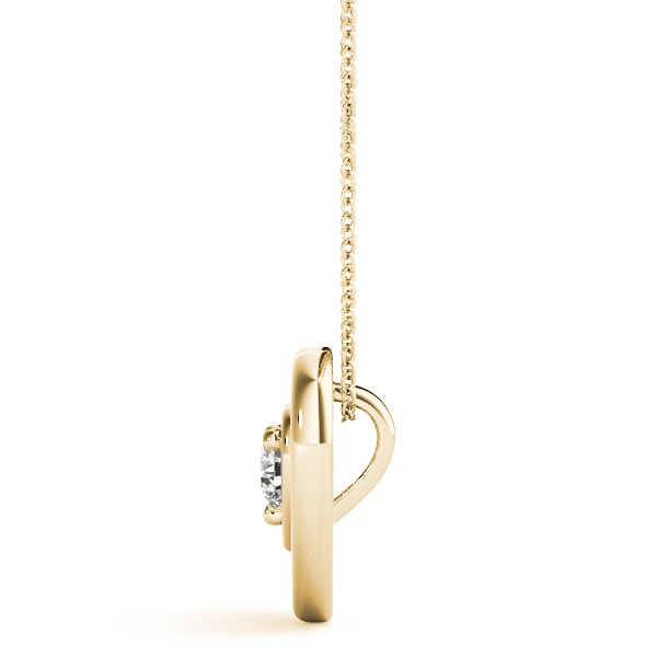 18K Yellow Gold 1/2 ct tw Solitaire Diamond Pendant
