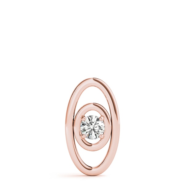 14K Rose Gold 1/10 ct tw Solitaire Diamond Pendant