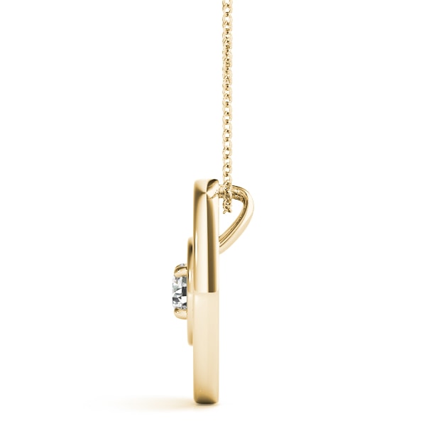 14K Yellow Gold 1/10 ct tw Solitaire Diamond Pendant
