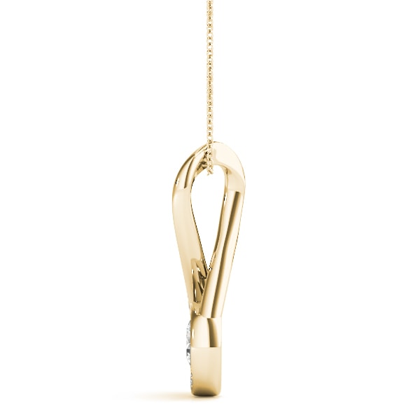 18K Yellow Gold 5/8 ct tw Solitaire Diamond Pendant