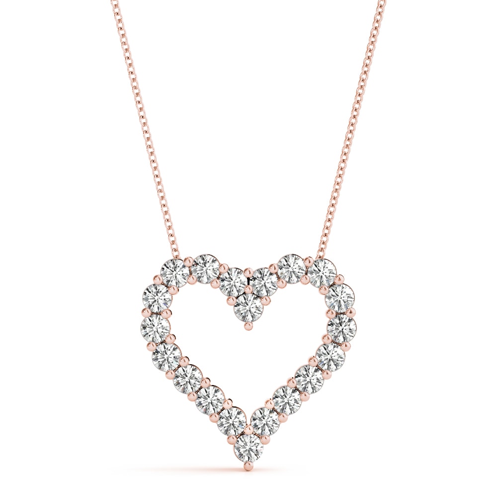 14K Rose Gold 1/3 ct tw Fashion Diamond Pendant