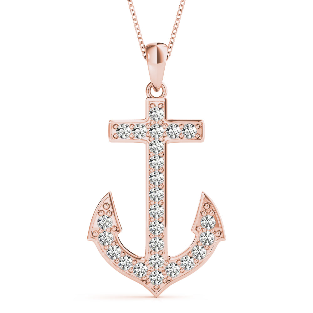 Rose Gold 1/8 CT Diamond Fashion Pendant