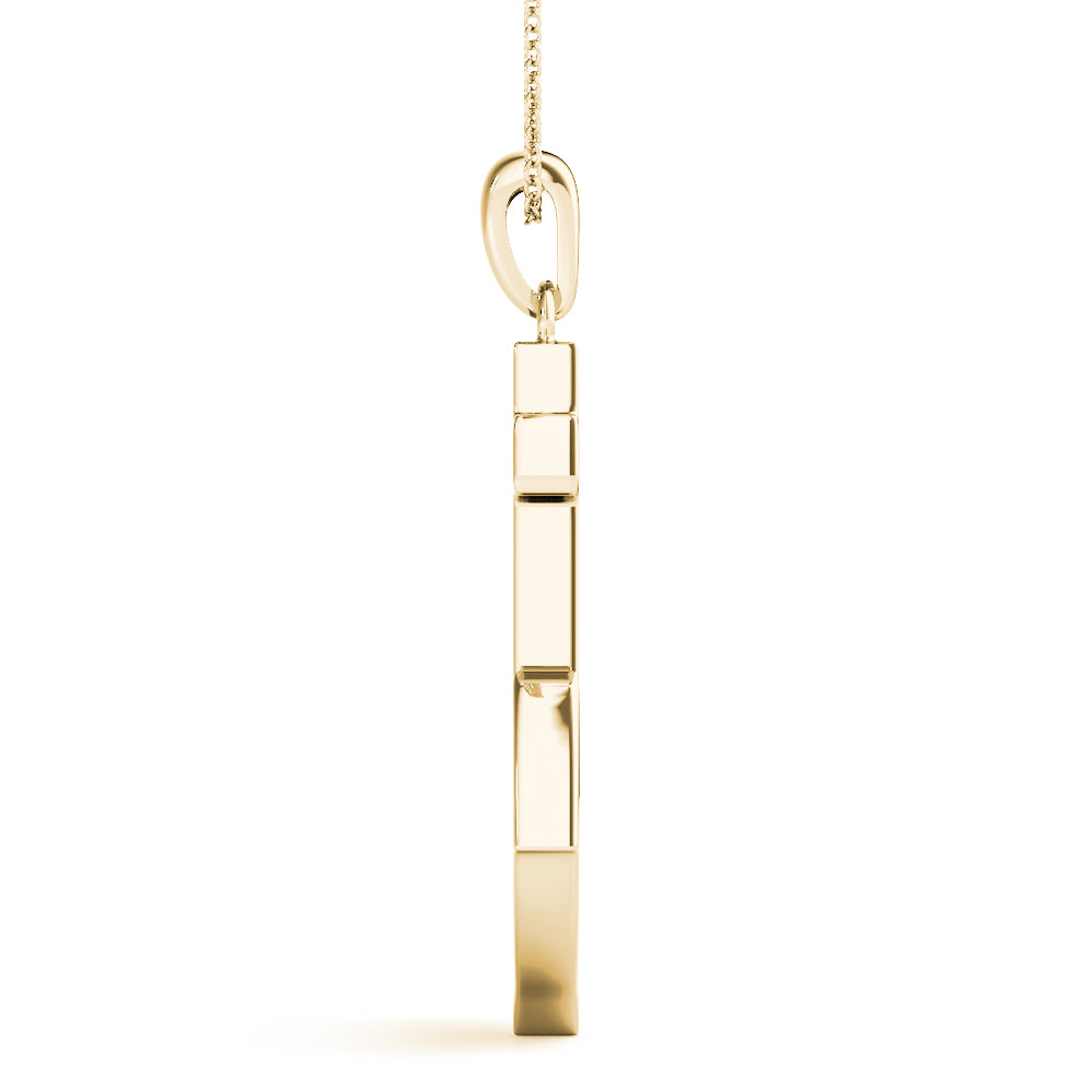 14K Yellow Gold Diamond Fashion Pendant