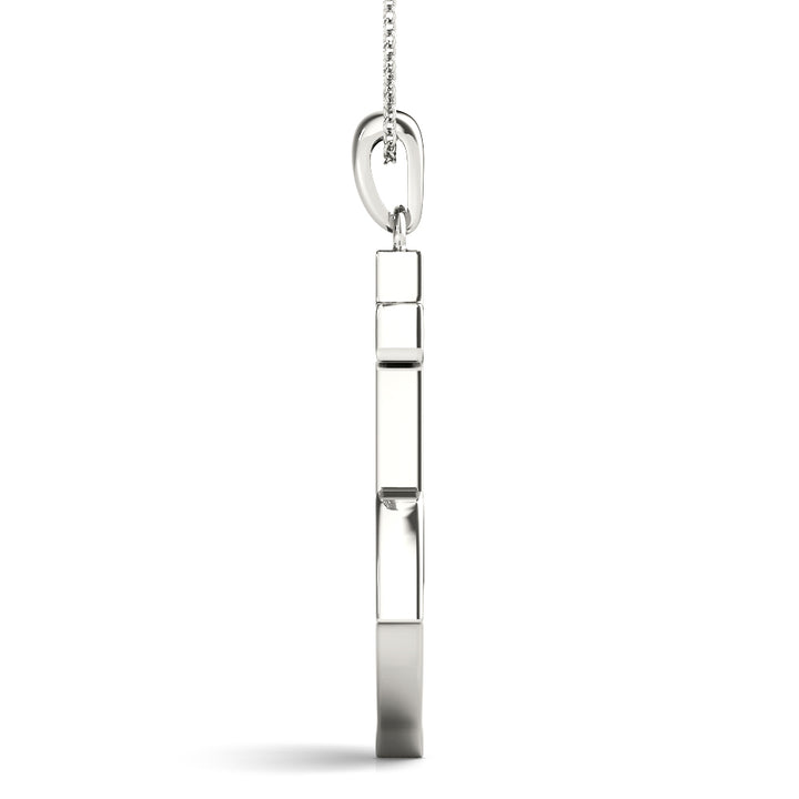 18K White Gold Multi-Diamond Fashion Pendant