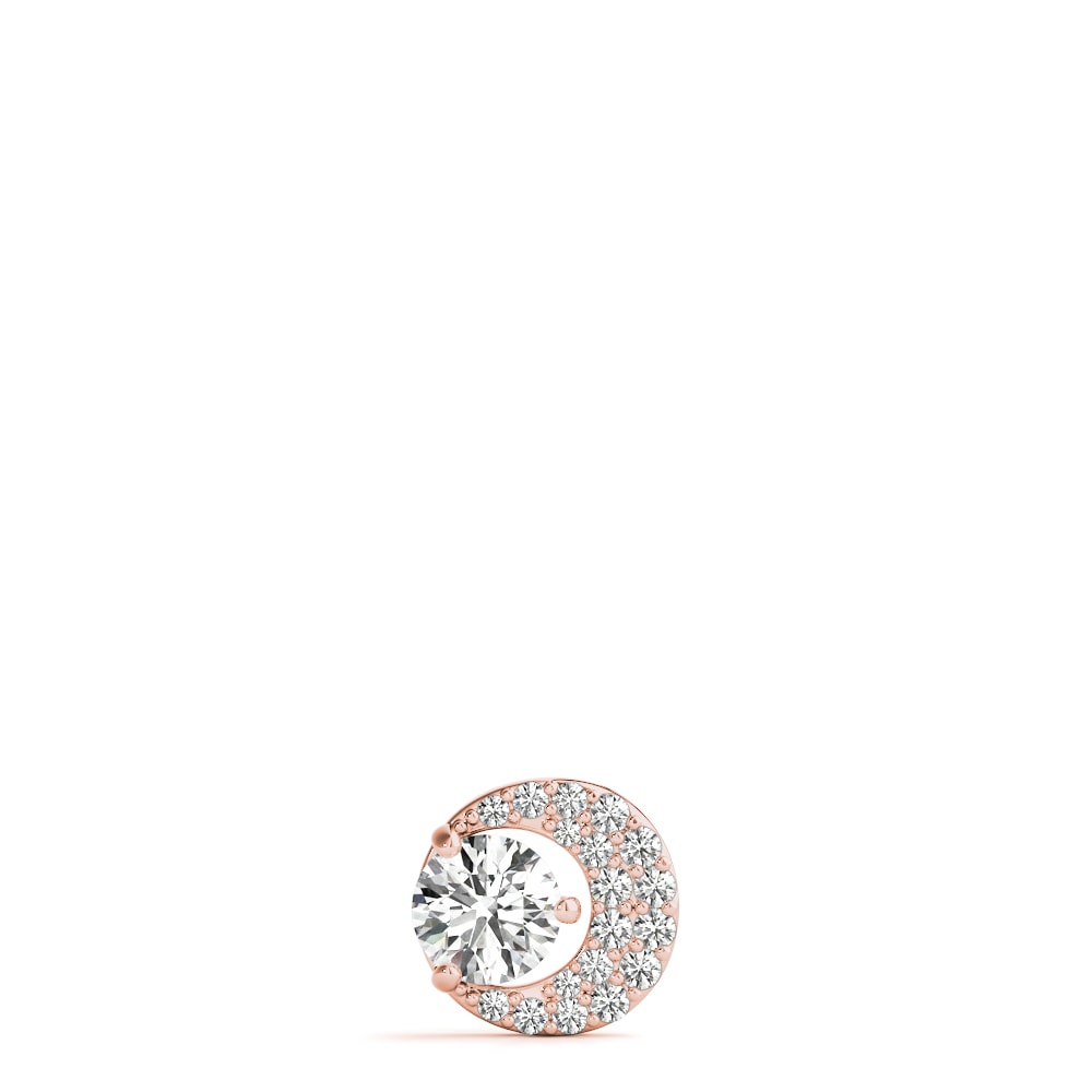 14K Rose Gold 1/3 ct tw Solitaire Diamond Pendant