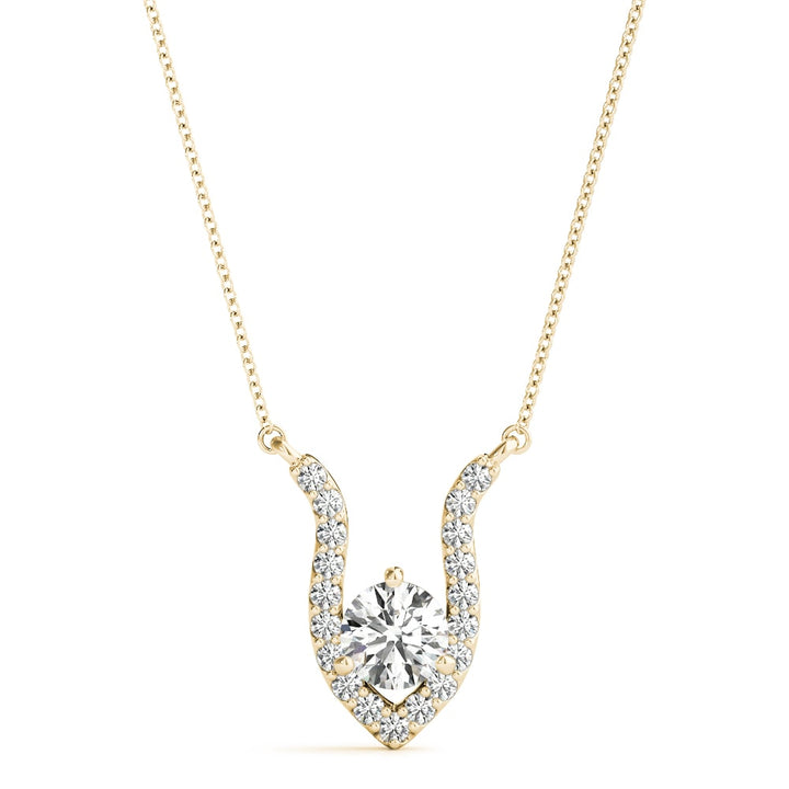 14K Yellow Gold 3/8 ct tw Solitaire Diamond Pendant