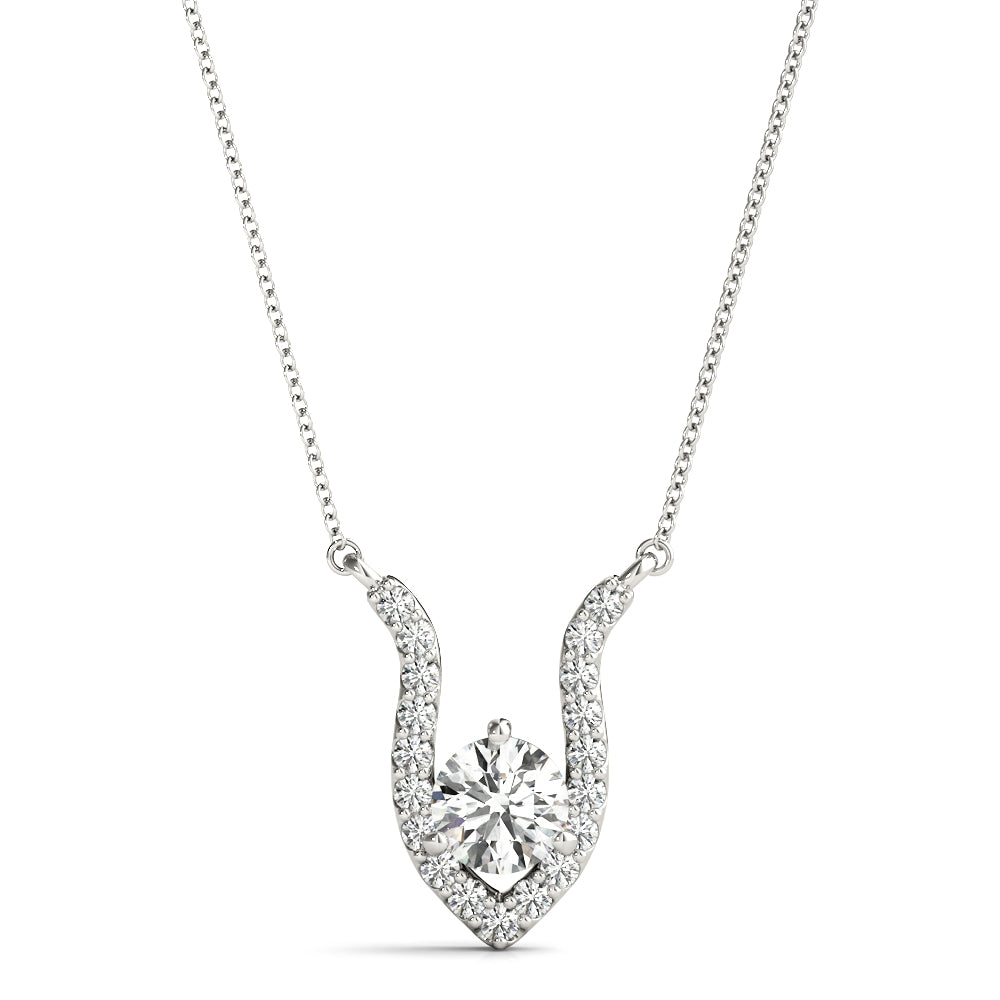 Platinum 3/8 ct Diamond Solitaire Pendant
