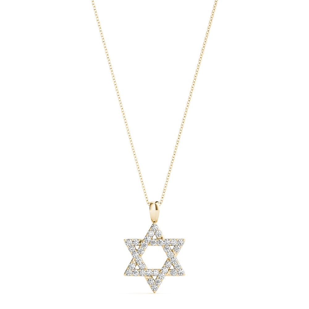 14K Yellow Gold 1/10 ct tw Fashion Diamond Pendant