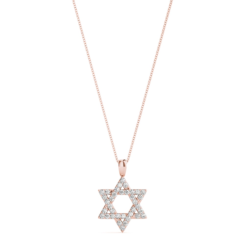 14K Rose Gold 1/10 ct tw Fashion Diamond Pendant