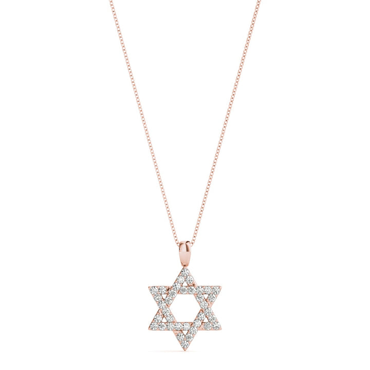 14K Rose Gold 1/10 ct tw Fashion Diamond Pendant