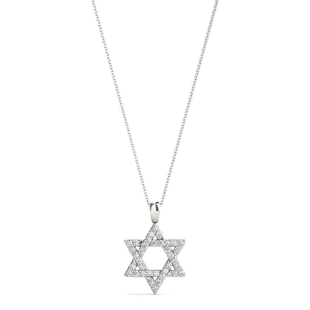 14K White Gold 1/10 ct tw Fashion Diamond Pendant