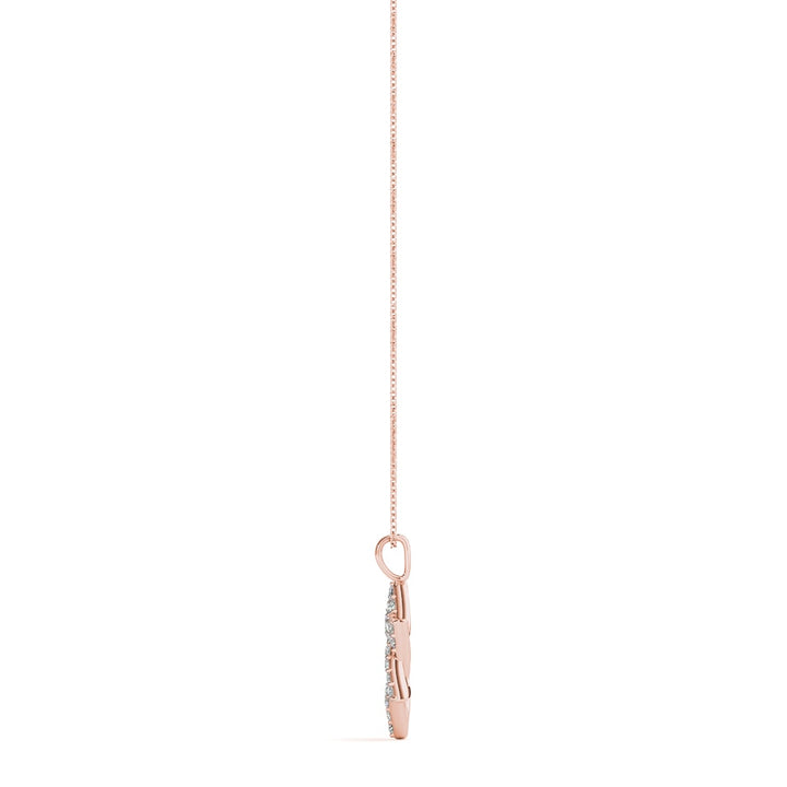 14K Rose Gold 1/10 ct tw Fashion Diamond Pendant