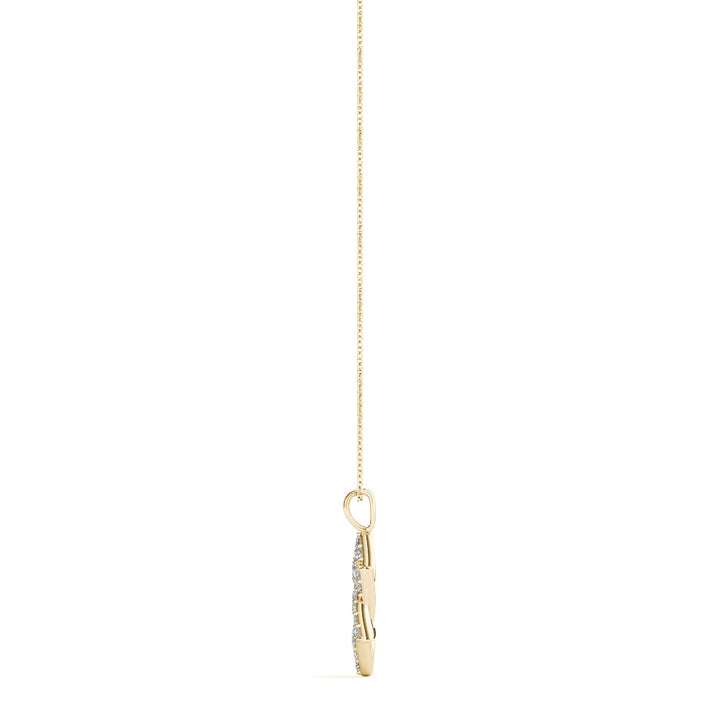 14K Yellow Gold 1/10 ct tw Fashion Diamond Pendant