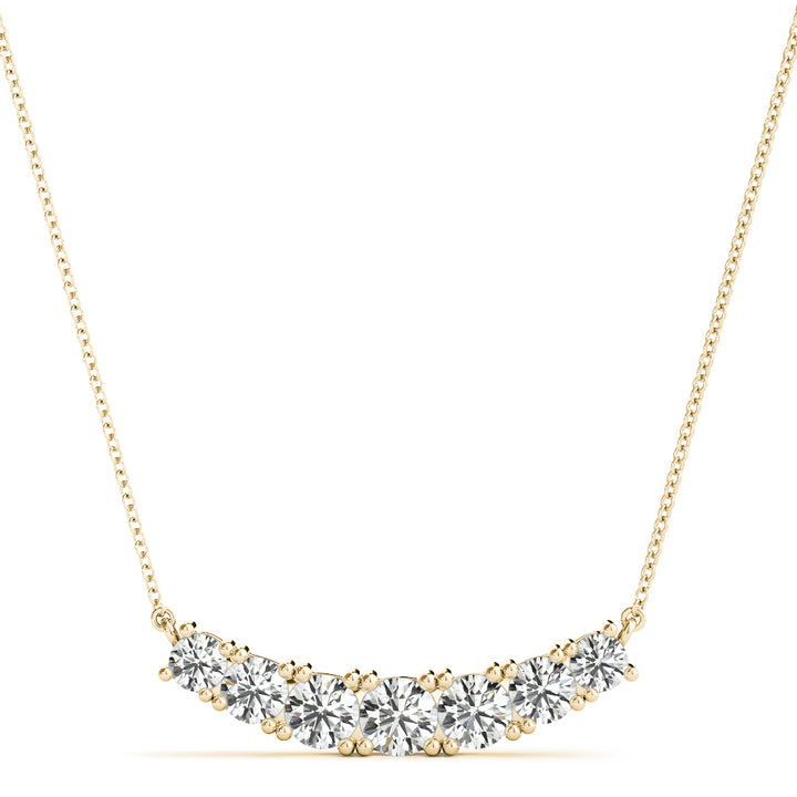 14K Yellow Gold Round Diamond Fashion Pendant