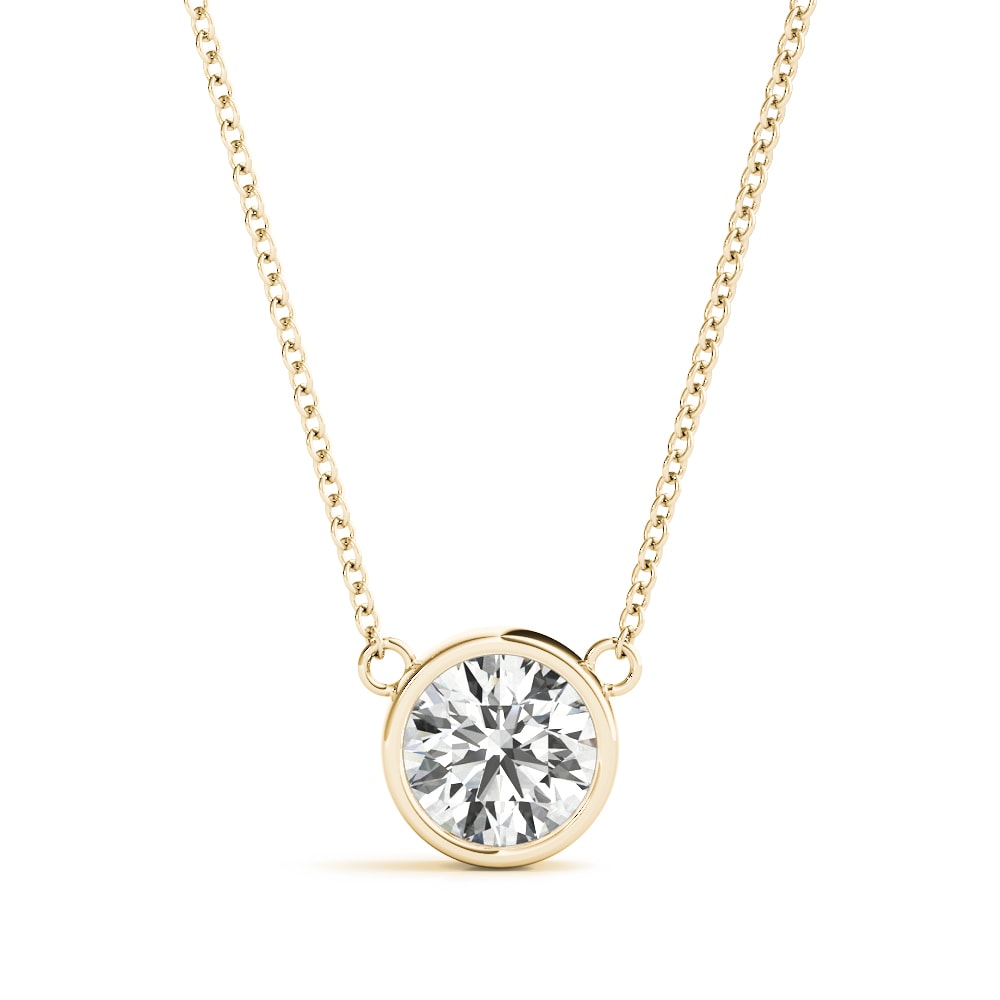 18K Yellow Gold 1 ct tw Solitaire Diamond Pendant