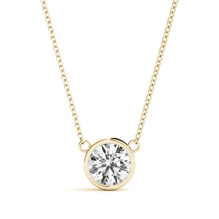 18K Yellow Gold 1 ct tw Solitaire Diamond Pendant