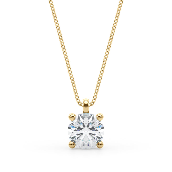 18K Yellow Gold 1ct Round Diamond Ring