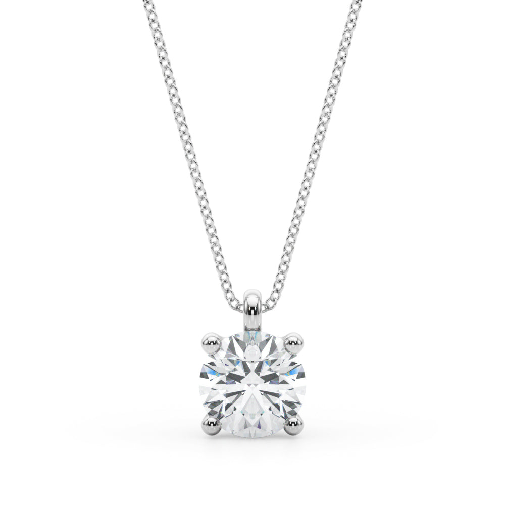 18K White Gold 1ct Round Diamond Ring