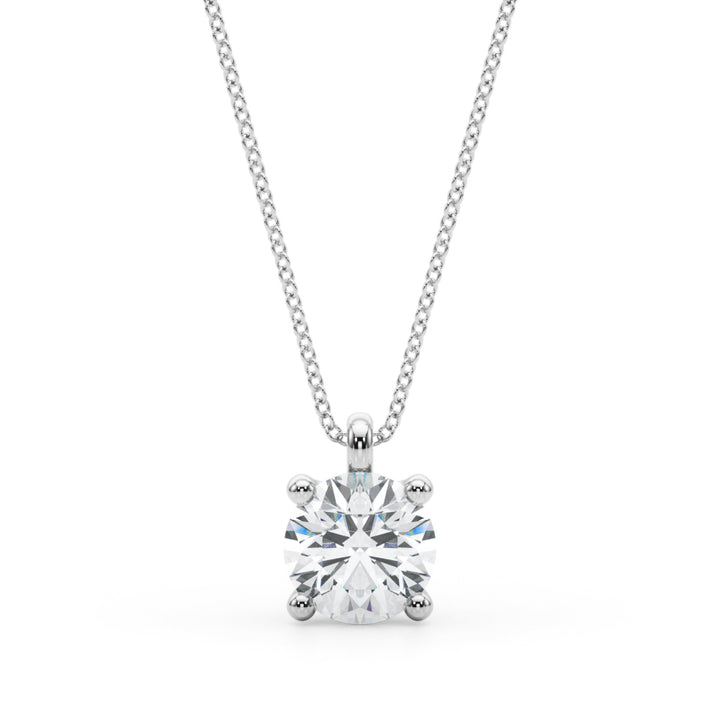 18K White Gold 1ct Round Diamond Ring