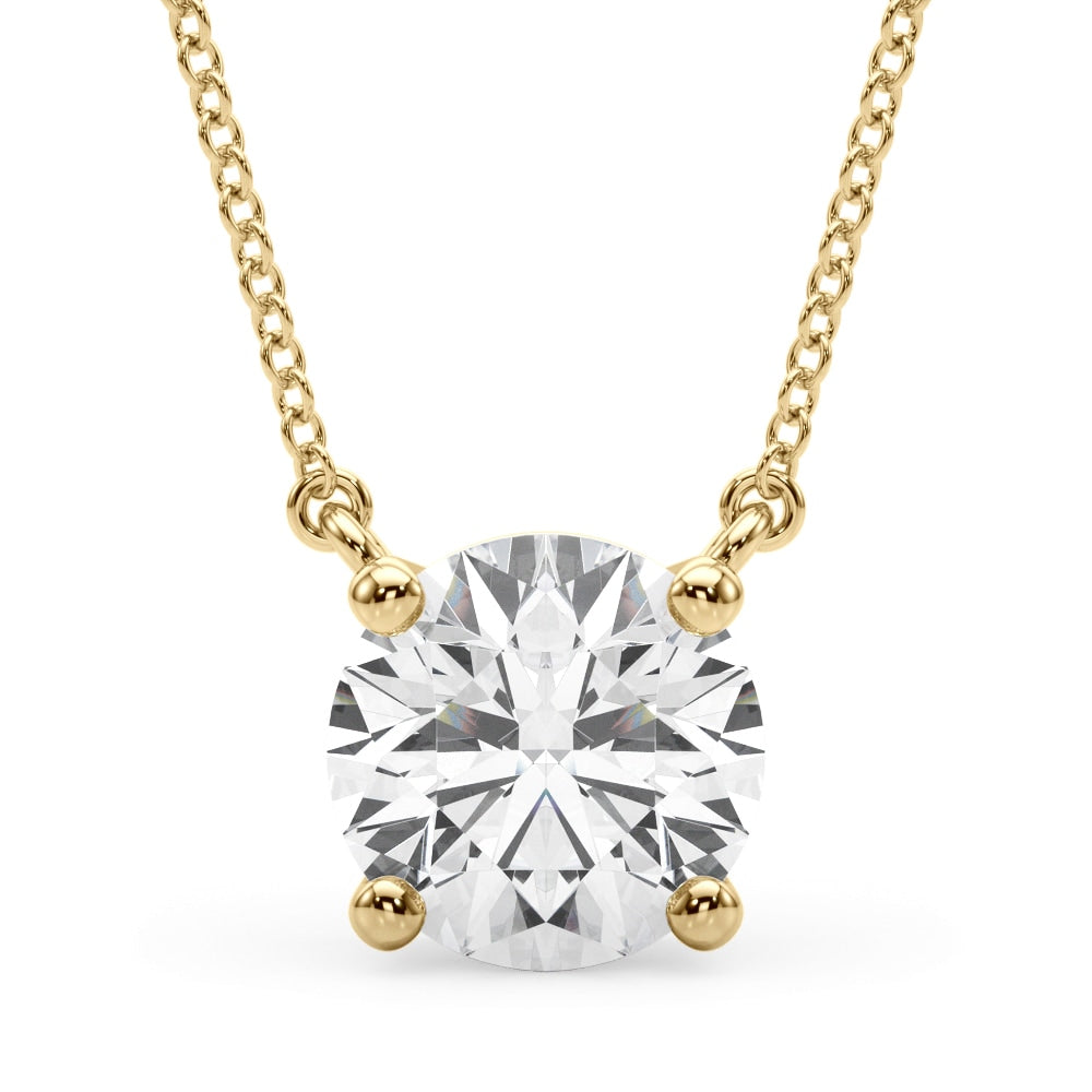 14K Yellow Gold 1 ct tw Solitaire Diamond Pendant